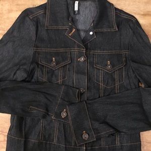 Forever 21 stretch jean jacket Sz L